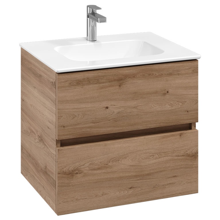 V B Arto Kansas Oak 600mm Basin Vanity Unit Sanctuary Bathrooms